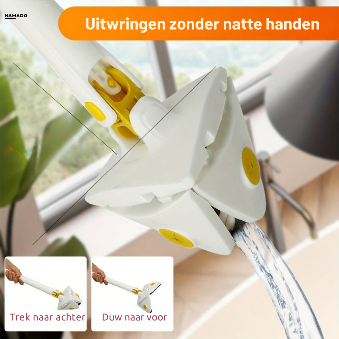 Namado CleanPro Mop™ - 360° draaibare mop voor moeiteloze schoonmaak | +3 GRATIS doeken