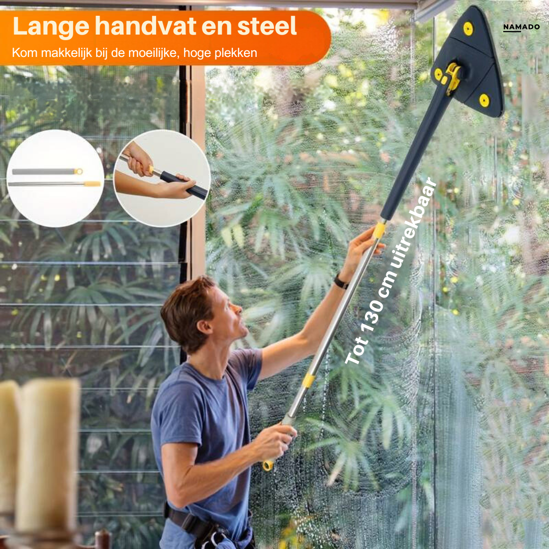 Namado CleanPro Mop™ - 360° draaibare mop voor moeiteloze schoonmaak | +3 GRATIS doeken