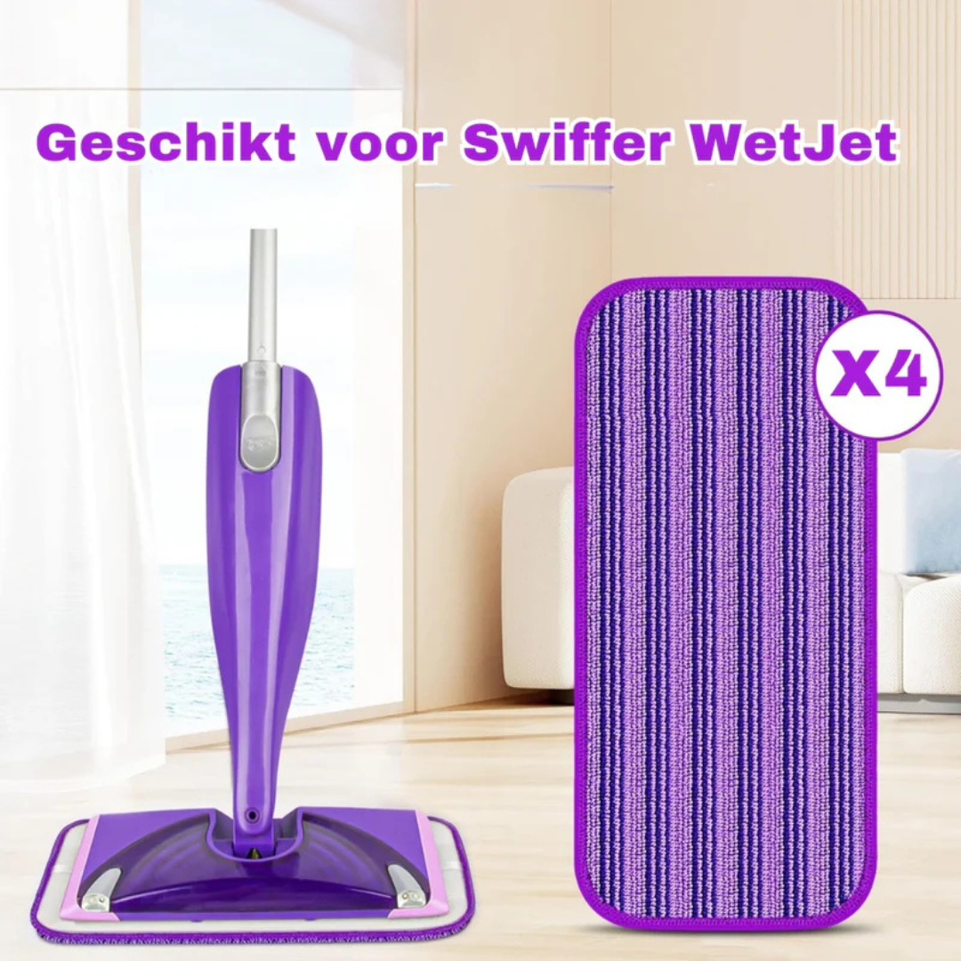 Namado PurpleSweep™ - Herbruikbare mop voor Swiffer WetJet | 2+2 GRATIS
