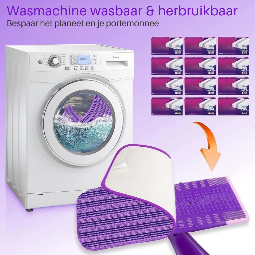 Namado PurpleSweep™ - Herbruikbare mop voor Swiffer WetJet | 2+2 GRATIS