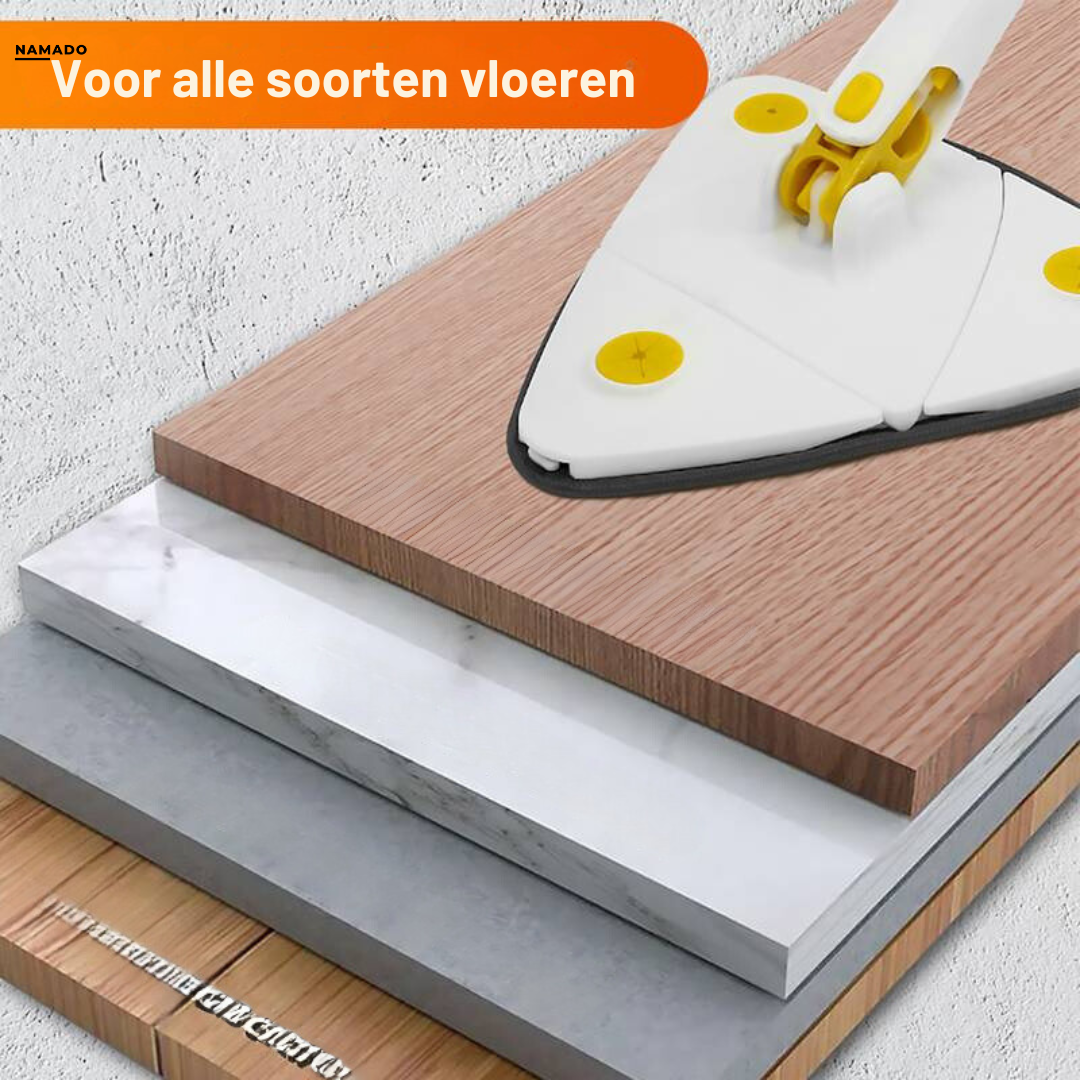 Namado CleanPro Mop™ - 360° draaibare mop voor moeiteloze schoonmaak | +3 GRATIS doeken
