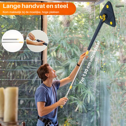 CleanPro Mop™ - 360° draaibare mop voor moeiteloze schoonmaak | +3 GRATIS doeken