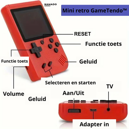 Mini retro GameTendo™ - 400 spellen in 1, uren speelplezier! (+1 Gratis gamecontroller)