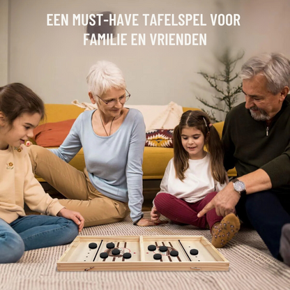 PuckBattle™ Familiespel - Het snelle tafelspel voor eindeloos plezier voor jong en oud