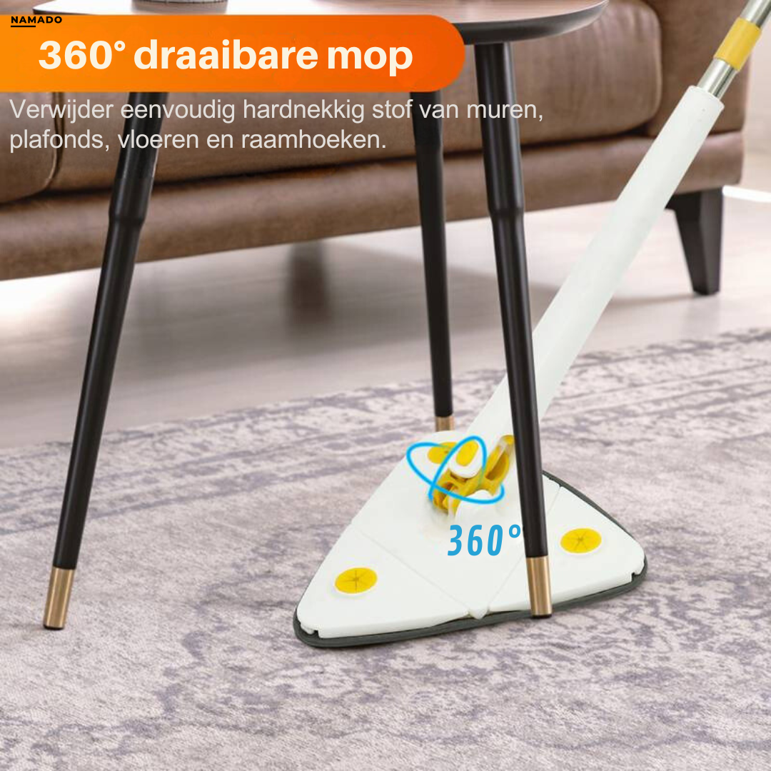 CleanPro Mop™ - 360° draaibare mop voor moeiteloze schoonmaak | +3 GRATIS doeken