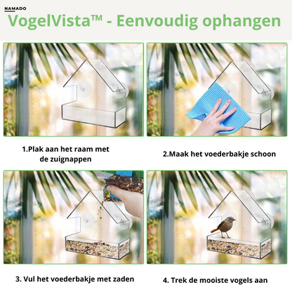 VogelVista™ voederbak - Creëer een betoverende vogelervaring recht voor je raam