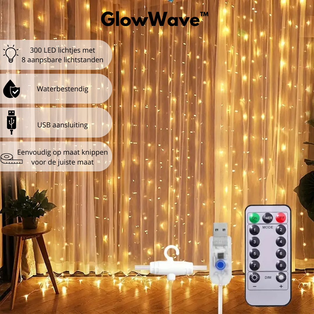 GlowWave™ gordijnverlichting - Creëer een sfeervolle oase | 1+1 GRATIS