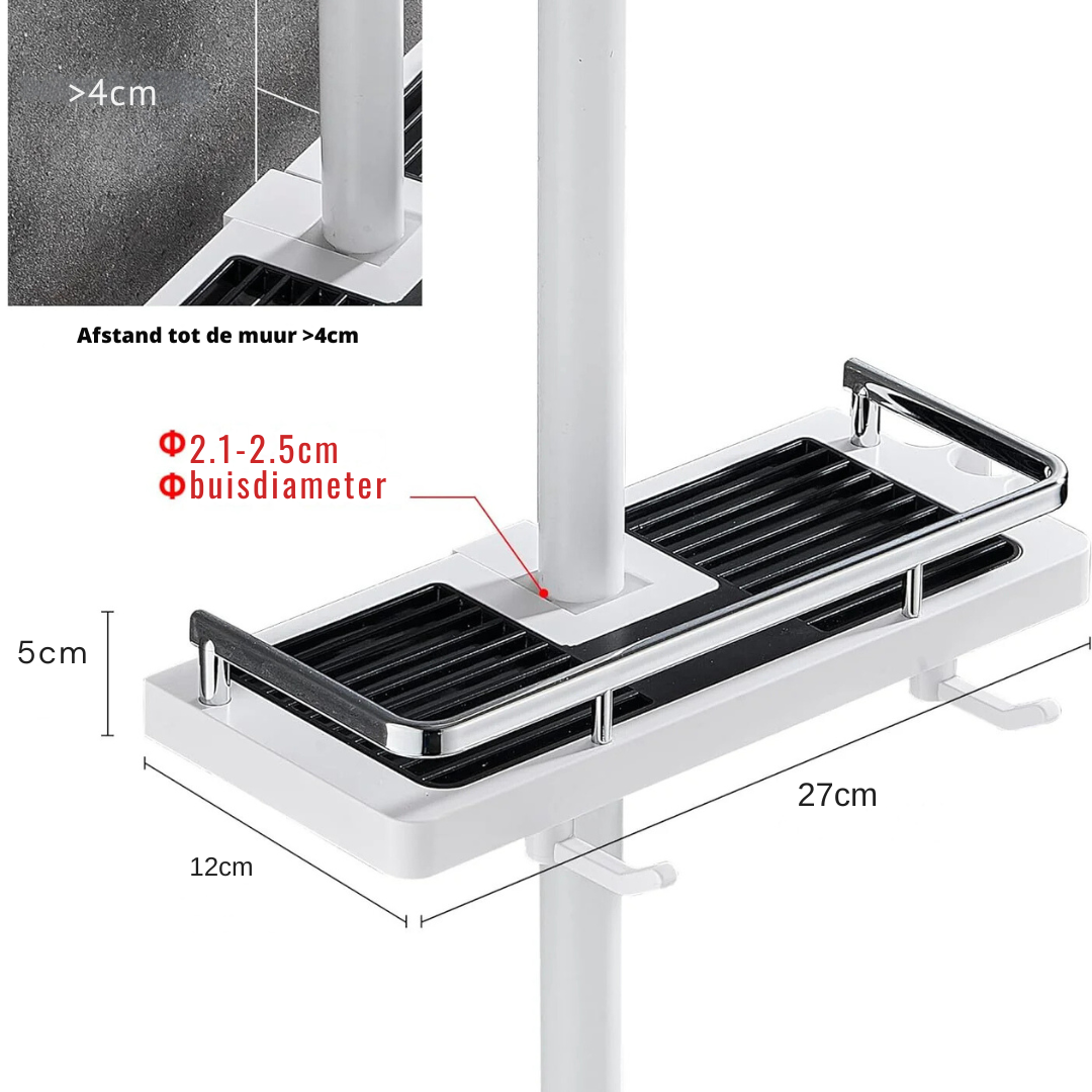 AquaOrganize™ doucheplank - Georganiseerd en veilige douche-ervaring