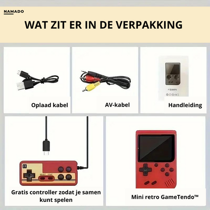 Mini retro GameTendo™ - 400 spellen in 1, uren speelplezier! (+1 Gratis gamecontroller)