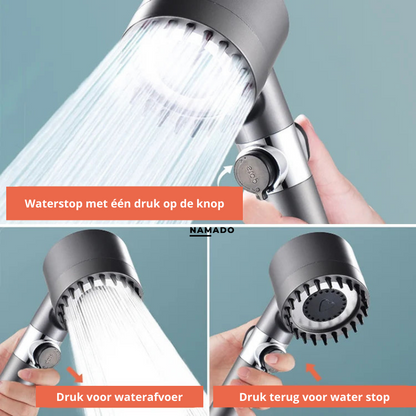 Spa Shower™ 4 in 1 Massage en Huid douchekop | +5 GRATIS waterfilters