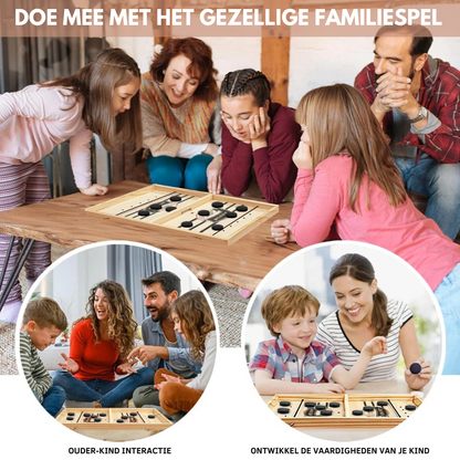 PuckBattle™ Familiespel - Het snelle tafelspel voor eindeloos plezier voor jong en oud