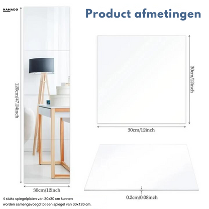 FlexiMirror™ Wandspiegel - Onbreekbaar, veilig en stijlvol