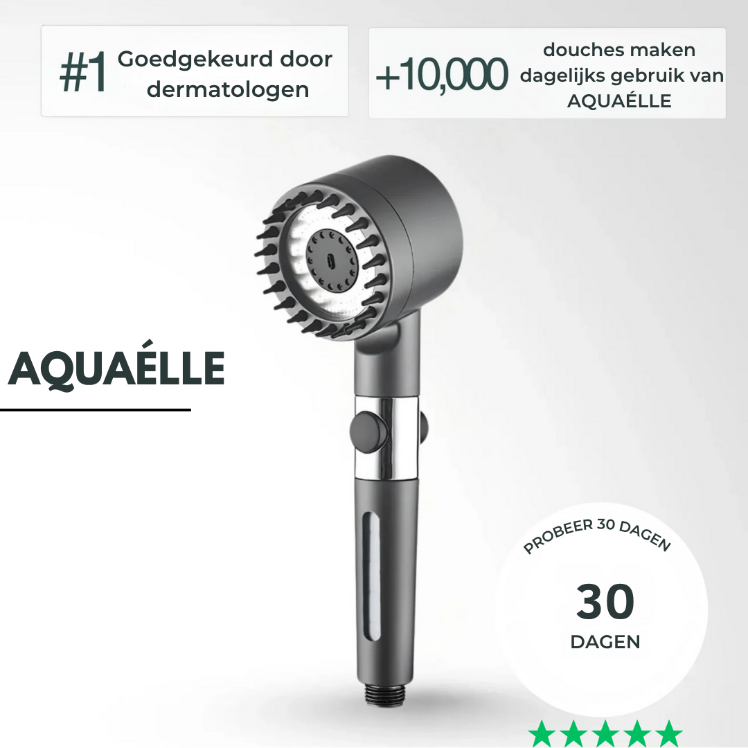 AQUAÉLLE douchekop - Zuiver water, stralende huid, gezond haar | + 5 GRATIS filters