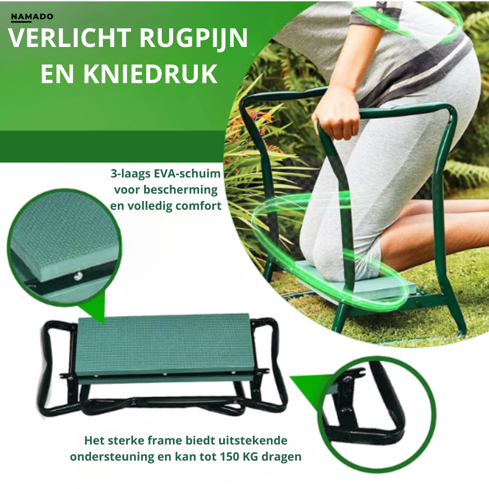 TuinGemak™ zit - 2 in 1 knieler & zit + GRATIS gereedschapstas