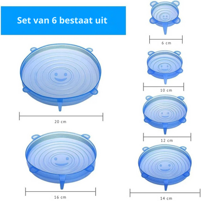 SealSilicone™ deksels - Herbruikbare BPA-vrij deksels voor voedsel | 1+1 GRATIS