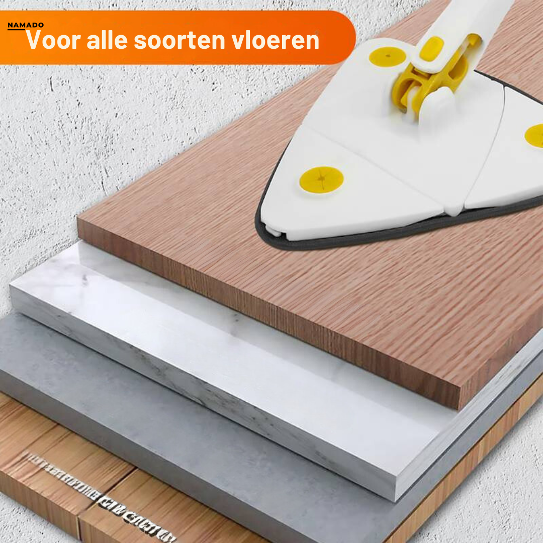 CleanPro Mop™ - 360° draaibare mop voor moeiteloze schoonmaak | +3 GRATIS doeken