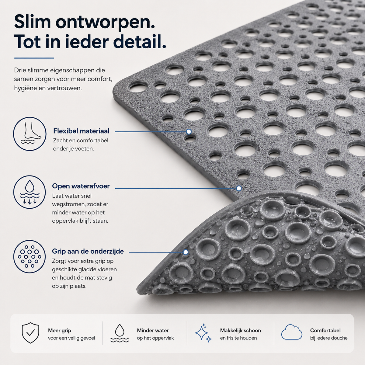 Namado ComfortGrip™ douchemat - Douche weer met vertrouwen