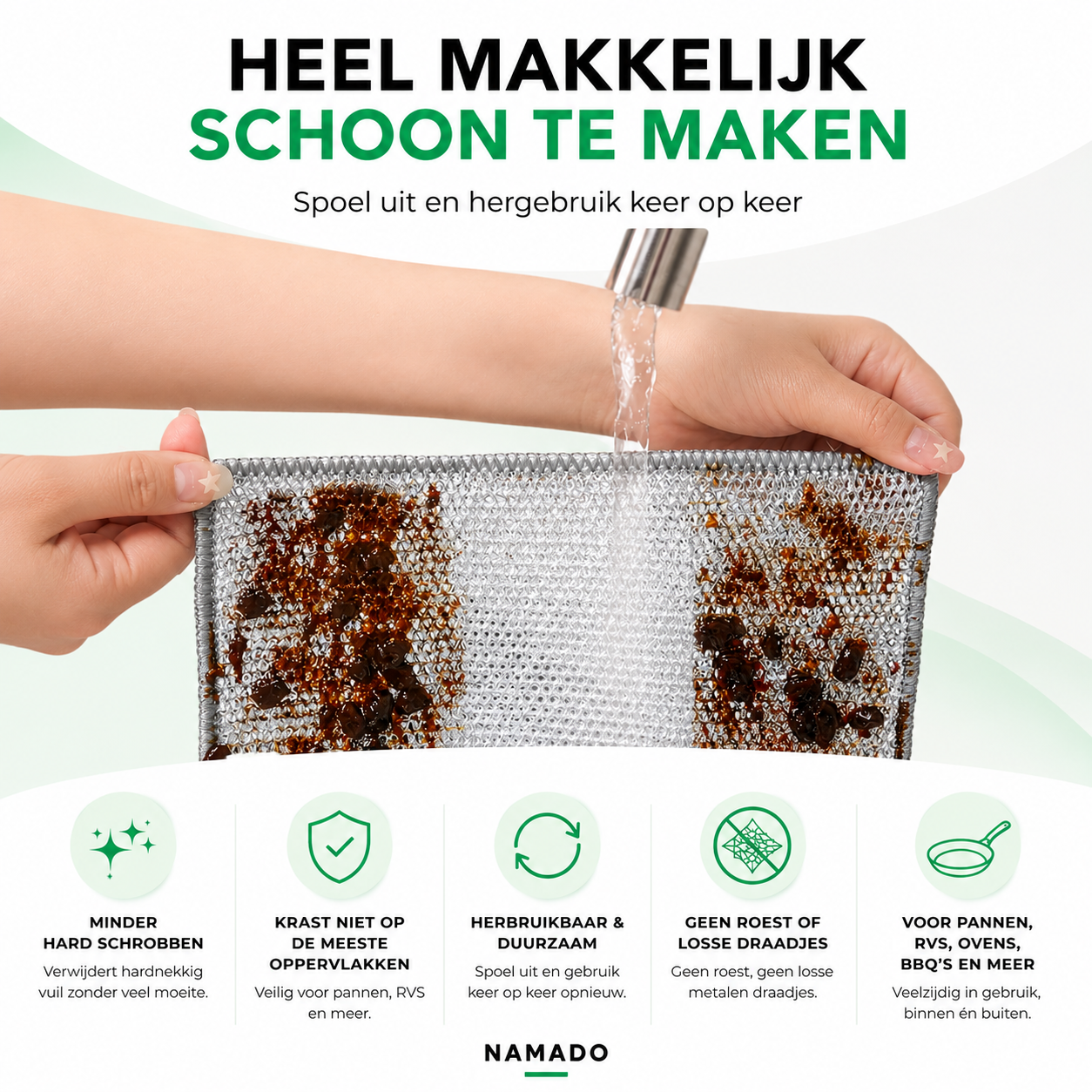Namado WonderWipe™ – Maak schoon zonder hard te schrobben