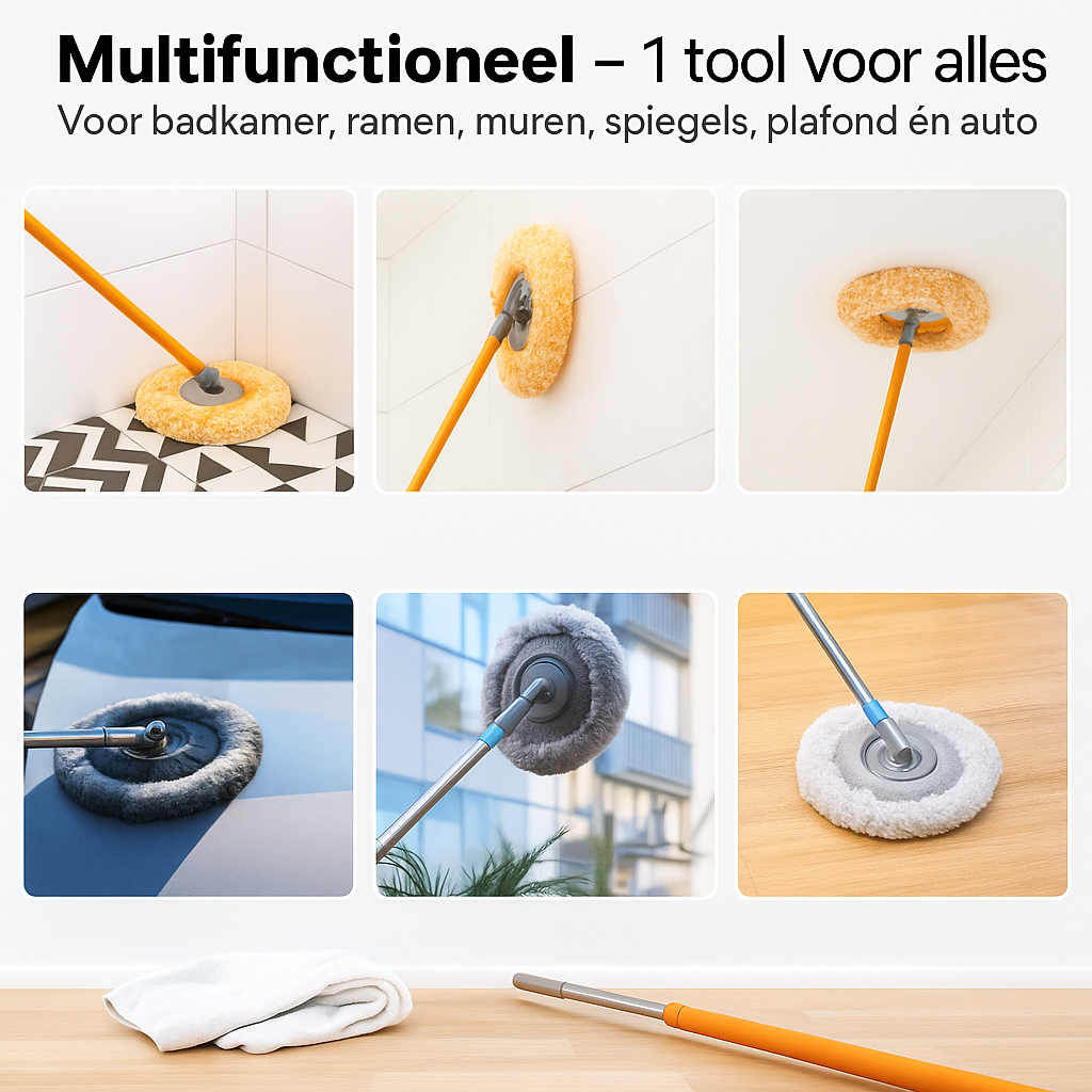 Namado TopClean360™ Mop - Tot aan het plafond, in elke hoek