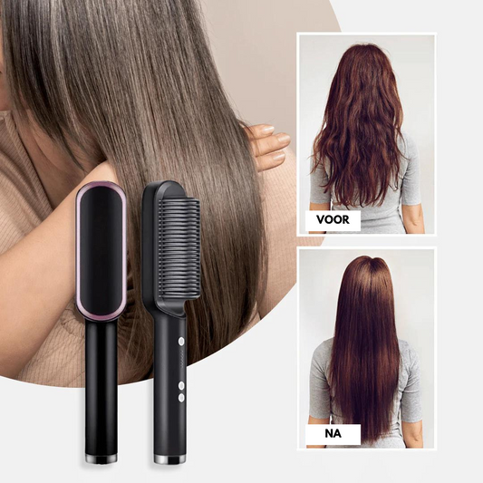 GlamourStyler™ Pro 2-in-1 Haar stijltang en styling borstel - Het perfecte haar in seconden!