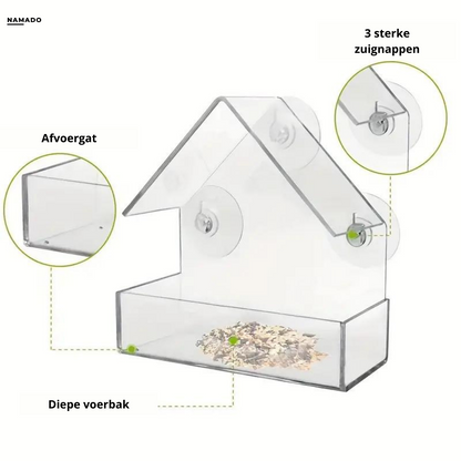 VogelVista™ voederbak - Creëer een betoverende vogelervaring recht voor je raam