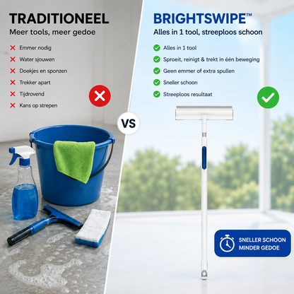Namado BrightSwipe™ raamwasser - Spray, reinig & trek schoon in één beweging