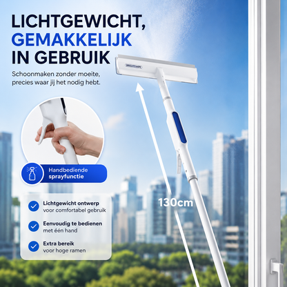 Namado BrightSwipe™ raamwasser - Spray, reinig & trek schoon in één beweging