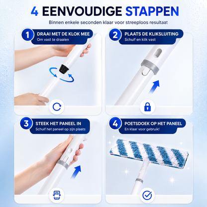 Namado BrightSwipe™ raamwasser - Spray, reinig & trek schoon in één beweging