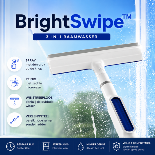 Namado BrightSwipe™ raamwasser - Spray, reinig & trek schoon in één beweging