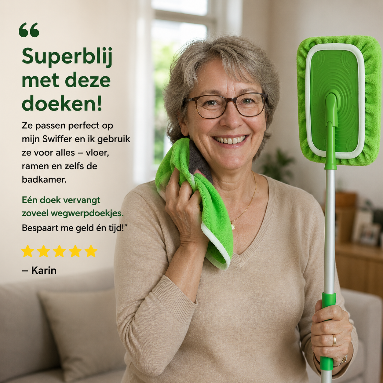 Namado GreenSweep™ - De herbruikbare vervanger van wegwerpdoekjes (pluche variant)