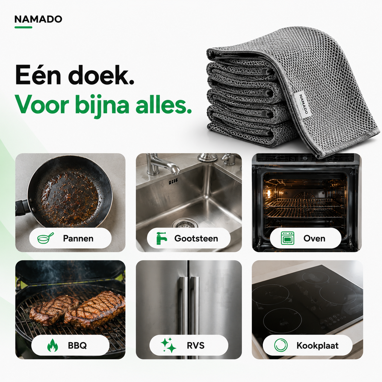 Namado WonderWipe™ – Maak schoon zonder hard te schrobben